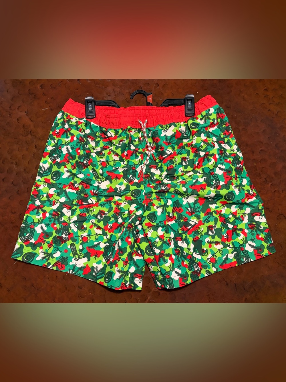 Magellan Christmas swim shorts sz M